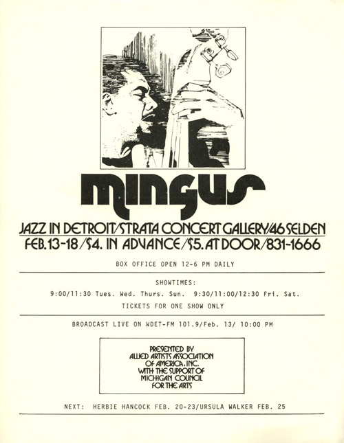 charles mingus live flyer