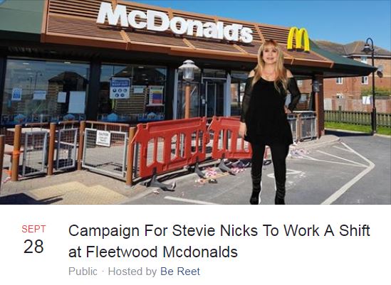 stevie nicks to work at maccas